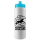 a white bottle & cyan lid garyline(r) quart sport bottle with push - pull lid - 32 oz