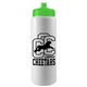 a white bottle & lime green lid garyline(r) quart sport bottle with push - pull lid - 32 oz
