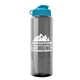 a smoke bottle & cyan lid the guzzler - 32 oz transparent bottle with flip lid