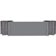 aerial view a gray exercise stretch band, image 1 of 2