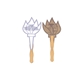 a white torch recycled hand fan - paper products
