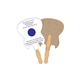 a white electric guitar recycled hand fan - paper products