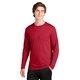 aerial view a deep red sport - tek(r) long sleeve posicharge(r) competitor(tm) cotton touch(tm) tee, image 1 of 5