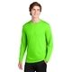 aerial view a neon green sport - tek(r) long sleeve posicharge(r) competitor(tm) cotton touch(tm) tee, image 1 of 5
