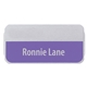 a silver aspen standard name badge (standard size 1-1/2 x 3)
