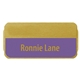 a gold aspen standard name badge (standard size 1-1/2 x 3)