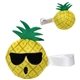 aerial view a yellow pineapple stress buster(tm) ball, image 1 of 3