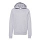 aerial view a athletic heather bella + canvas - youth sponge fleece hoodie, image 1 of 4