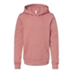 aerial view a mauve bella + canvas - youth sponge fleece hoodie, image 1 of 3