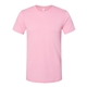 aerial view a heather bubble gum bella + canvas - cvc jersey tee - colors, image 1 of 3