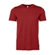 aerial view a heather canvas red bella + canvas - cvc jersey tee - colors, image 1 of 3