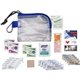 aerial view a blue outdoor adventure first aid safety kit, image 1 of 2