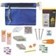 aerial view a blue practical golf safety and wellness kit, image 1 of 2