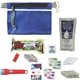 aerial view a blue disaster prep emergency safety kit, image 1 of 2