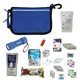 aerial view a blue deluxe disaster prep emergency safety kit, image 1 of 2