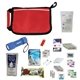 aerial view a red deluxe disaster prep emergency safety kit, image 1 of 2