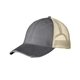 a charcoal/ tan adams distressed ollie cap - all