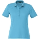 aerial view a aspen blue (430) womens dade short sleeve performance polo, image 1 of 3