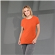 aerial view a orange heather (279) womens bodie crew neck short sleeve tee, image 1 of 4