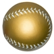 a gold baseball stress reliever
