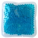a baby blue square aqua pearls gel beads hot / cold pack