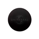 aerial view a black 2 1/2 leather circle patch, image 1 of 2