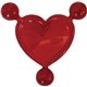 a red heart shaped handheld massager