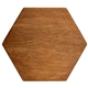 aerial view a wood wood hexagon puzzle, image 1 of 3