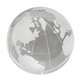 aerial view a clear crystal globe paperweights, image 1 of 4