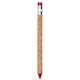 aerial view a red recycled cork pencil pen, image 1 of 2