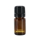 aerial view a lemon essential oil in 5 ml mini dropper bottle, image 1 of 2