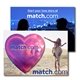a custom post card with full color heart coaster