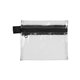 aerial view a clear europa 5 piece kit with 3- ply mask antiseptic wipes in zipper pouch, image 1 of 2