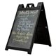 aerial view a black signicade deluxe a - frame unimprinted chalkboard kit, image 1 of 2