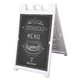 a white signicade deluxe a - frame unimprinted chalkboard kit