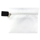 aerial view a white 13 piece mask sanitizing safety kit inserted into zipper pack, image 1 of 2