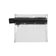 aerial view a clear 13 piece mask sanitizing safety kit inserted into zipper pack, image 1 of 3