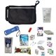 aerial view a black deluxe disaster prep emergency safety kit, image 1 of 2