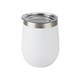 aerial view a white 12 oz stainless cup, image 1 of 2