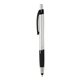 aerial view a silver syracuse plunge - action ballpoint / stylus pen, image 1 of 3