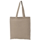 aerial view a natural eco - friendly 5 oz recycled cotton twill tote bag, image 1 of 4
