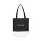 aerial view a black hudson cotton tote, image 1 of 3