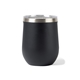 aerial view a matte black corkcicle(r) stemless wine cup gift set matte black, image 1 of 3