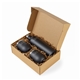aerial view a matte black corkcicle(r) canteen stemless wine cup gift set, image 1 of 6