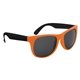 aerial view a neon orange with black kapowski rubberized two tone sunglasses, image 1 of 3