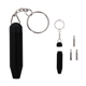 aerial view a black mini tool keychain kit, image 1 of 2