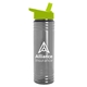 a smoke bottle & lime green lid slim water bottle
