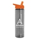 a smoke bottle & orange lid slim water bottle