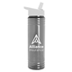 aerial view a smoke bottle & white lid slim water bottle, image 1 of 2