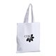a white orangebag white 6 oz cotton sheeting tote bag, strap handles